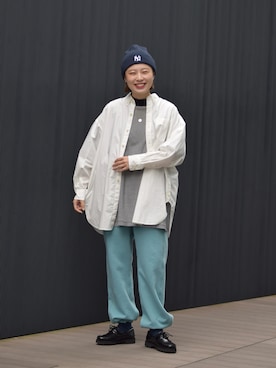 「Paraboot」｜「アイテム（ニットキャップ/ビーニー）」を使った、しばさん（レディース・162cm）の冬コーディネート