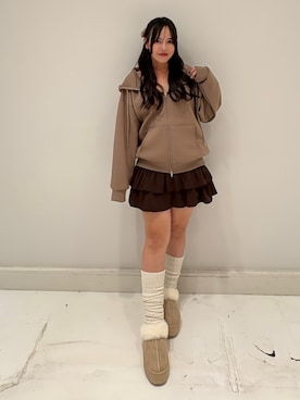 「アイテム（パーカー）」を使った、ingni-chiharuさん（レディース・150cm）の秋コーディネート