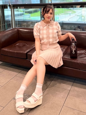 「アイテム（セットアップ）」を使った、ingni-chiharuさん（レディース・150cm）の夏コーディネート