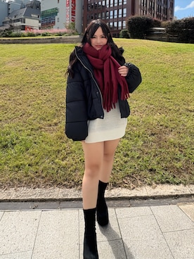 「アイテム（ストール/ショール）」を使った、ingni-chiharuさん（レディース・150cm）の秋コーディネート