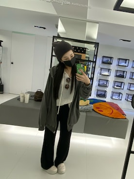 「アイテム（スリッポン）」を使った、kuanunaさん（レディース・156cm）の冬コーディネート