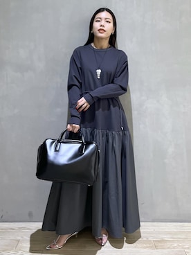 「SDGs」｜「アイテム（ワンピース/ドレス）」を使った、adamtanakaさん（レディース・158cm）の春コーディネート