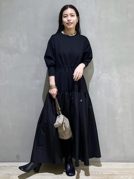 「SDGs」｜「アイテム（ブーツ）」を使った、adamtanakaさん（レディース・158cm）の秋コーディネート