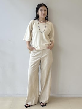 「EMOELLE（エモエレ）のアイテム」を使った、adamtanakaさん（レディース・158cm）の夏コーディネート