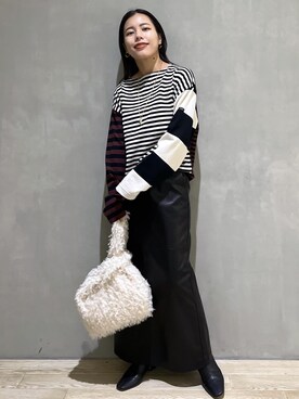 「SDGs」｜「アイテム（ブーツ）」を使った、adamtanakaさん（レディース・158cm）の秋コーディネート