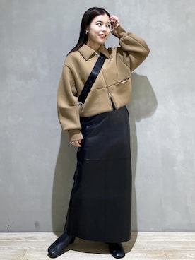 「SDGs」｜「アイテム（ブーツ）」を使った、adamtanakaさん（レディース・158cm）の秋コーディネート