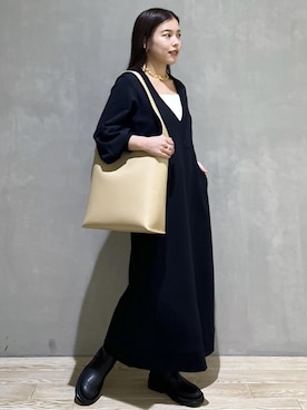 「SDGs」｜「アイテム（ブーツ）」を使った、adamtanakaさん（レディース・158cm）の秋コーディネート