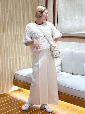 「セレモニーコーデ」｜「アイテム（スカート）」を使った、タナカサヤさん（レディース・157cm）の夏コーディネート
