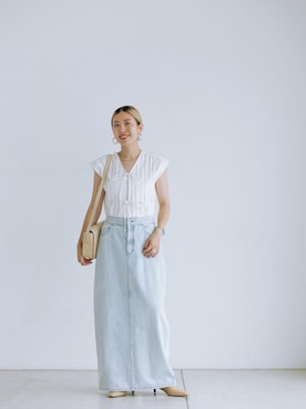 「授業参観日コーデ」｜タナカサヤさん（レディース・157cm）の夏コーディネート