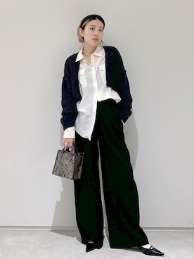 「SALON adam et rope'（サロン アダム エ ロペ）のアイテム」を使った、タナカサヤさん（レディース・157cm）の秋コーディネート
