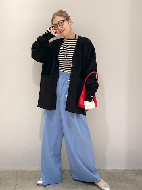 セール】【サステナブル】2タックワイドスラックス（スラックス