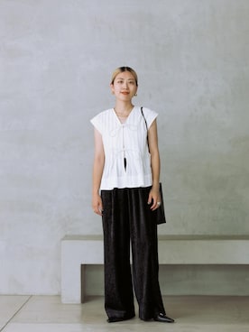 「授業参観日コーデ」｜タナカサヤさん（レディース・157cm）の夏コーディネート