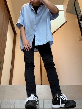 「GRAVIS（グラヴィス）のアイテム（スニーカー）」を使った、ykk2525さん（レディース・169cm）の夏コーディネート