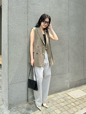 「Whim Gazette（ウィムガゼット）のアイテム（キャミソール）」を使った、wgkatoさん（レディース・167cm）の春コーディネート