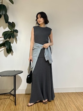 「Whim Gazette（ウィムガゼット）の【Hoaw.】チョーカー（チョーカー、シルバー系）」を使った、wgkatoさん（レディース・167cm）の春コーディネート