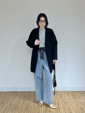 「アイテム（ピーコート）」を使った、wgkatoさん（レディース・167cm）の冬コーディネート