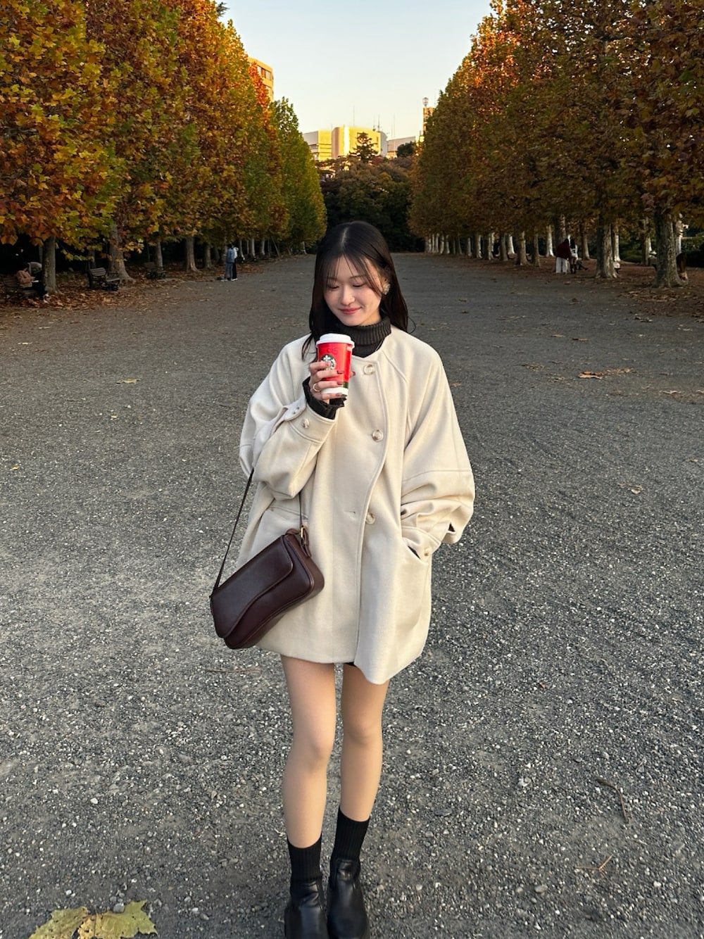 hinari（ヒナリ）の「ウェーブデザインミドルコート（その他アウター