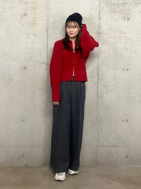 「SMELLY（スメリー）のアイテム（帽子）」を使った、ゆりさん（レディース・161cm）の秋コーディネート