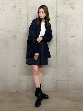 「バミューダパンツ」｜ゆりさん（レディース・161cm）の秋コーディネート