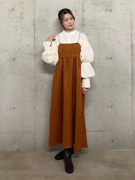 「KBF（ケイビーエフ）のアイテム（シャツ/ブラウス）」を使った、ゆりさん（レディース・161cm）の秋コーディネート