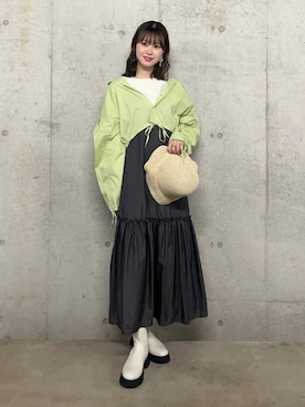 「SMELLY（スメリー）のアイテム（帽子）」を使った、ゆりさん（レディース・161cm）の春コーディネート