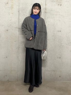 「ITEMS URBANRESEARCH（アイテムズ アーバンリサーチ）のアイテム（ジャケット/アウター）」を使った、ゆりさん（レディース・161cm）の冬コーディネート