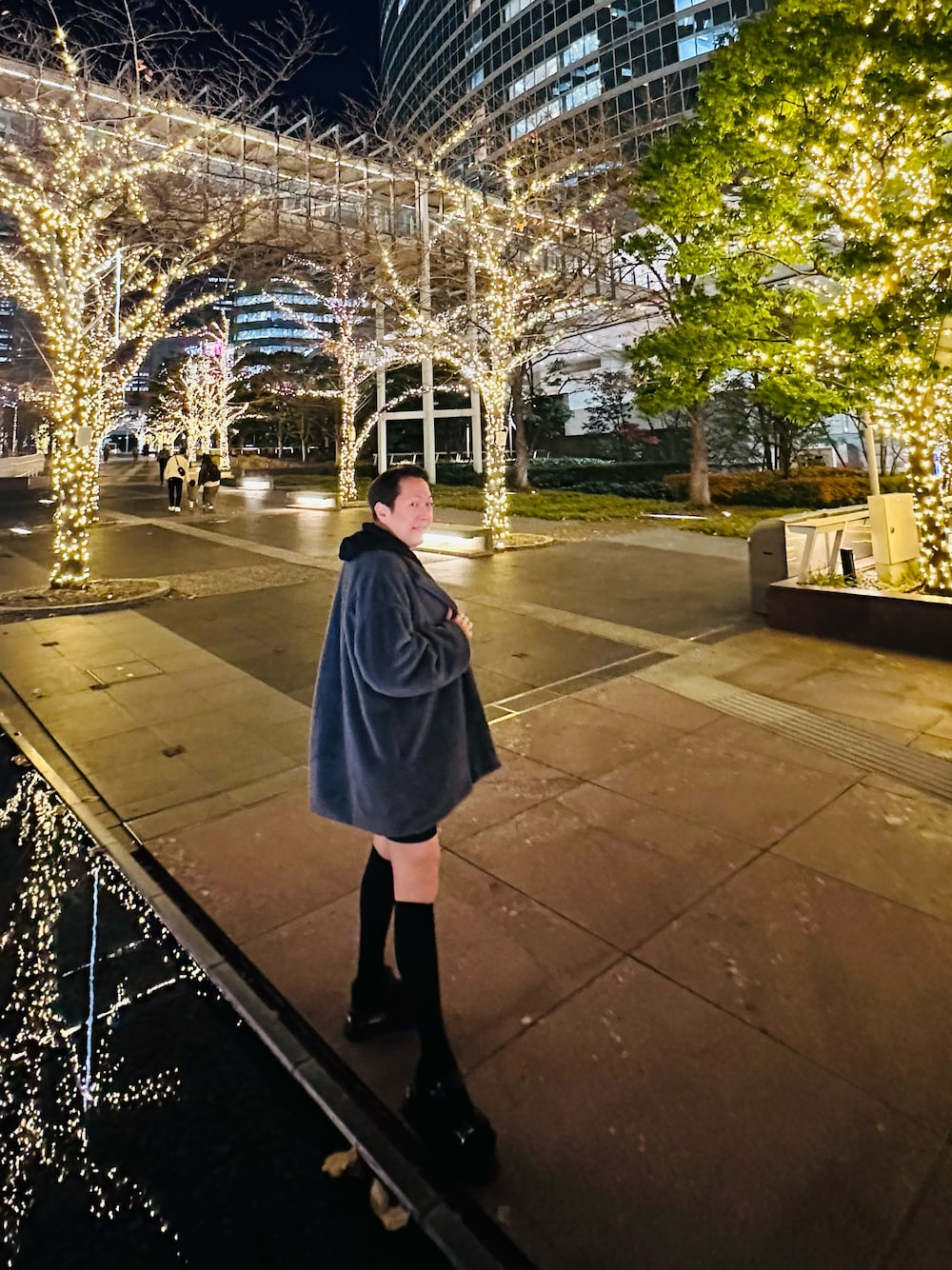 「エイジレス、ジェンダーレス、ショートパンツ、オトナカジュアル、モノトーン」｜「few.のアイテム（ノーカラーコート、グレー系）」を使った、JYC さん（メンズ・172cm）の冬コーディネートの1枚目の写真
