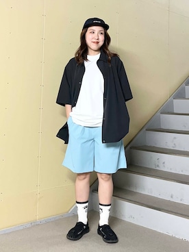 「URTECH」｜「アイテム（キャップ）」を使った、サトユナさん（レディース・157cm）の夏コーディネート