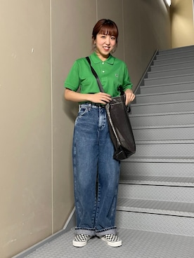 「Wrangler（ラングラー）のアイテム」を使った、サトユナさん（レディース・156cm）の春コーディネート