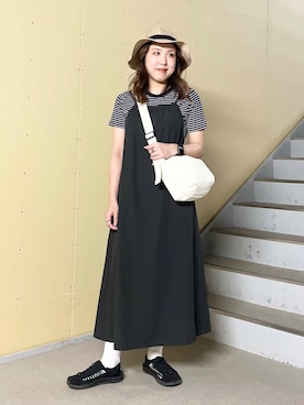 「PETIT BATEAU（プチバトー）のアイテム」を使った、サトユナさん（レディース・157cm）の夏コーディネート