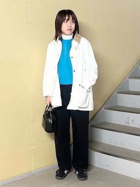 「Barbour（バブアー）の『別注』Barbour　BEDALE（その他アウター）」を使った、サトユナさん（レディース・157cm）の秋コーディネート