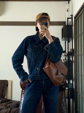 「アイテム（デニムジャケット）」を使った、soritoさん（レディース・165cm）の秋コーディネート