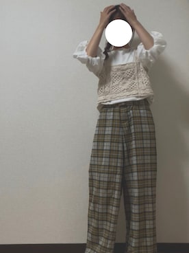 「しまむら（シマムラ）のアイテム（ベスト）」を使った、makka☺︎さん（レディース・151cm）の夏コーディネート