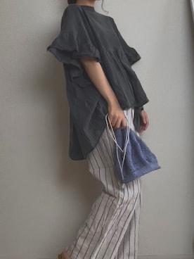 「niko and...（ニコアンド）のアイテム」を使った、manameiyoさん（レディース・151cm）の夏コーディネート