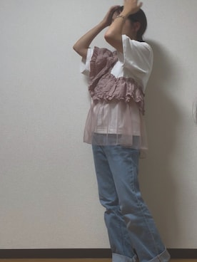 「アイテム（ブレスレット）」を使った、manameiyoさん（レディース・151cm）の夏コーディネート