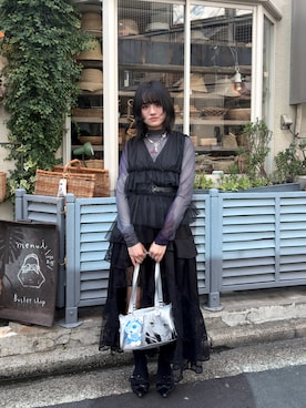 HARE ランダムフリルスリットスカート ランダムフリルスリットスカート(HARE)を使った人気ファッション