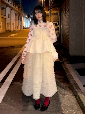 「JUNOAH（ジュノア）のアイテム」を使った、Keeraさん（レディース・158cm）の冬コーディネート