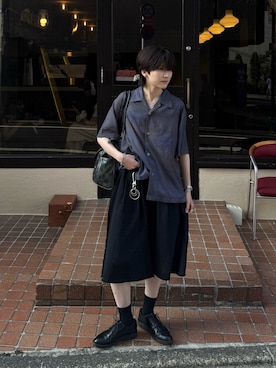 「アイテム（シャツ/ブラウス）」を使った、さあやさん（メンズ・163cm）の夏コーディネート
