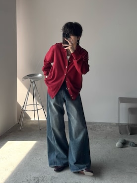 「アイテム（タンクトップ）」を使った、さあやさん（メンズ・163cm）の秋コーディネート