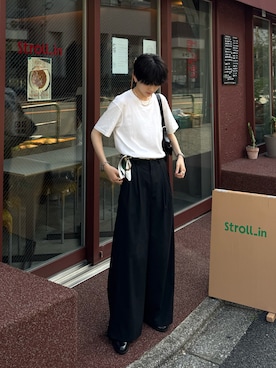 「シンプルコーデ」｜「アイテム（財布/小物）」を使った、さあやさん（メンズ・163cm）の夏コーディネート