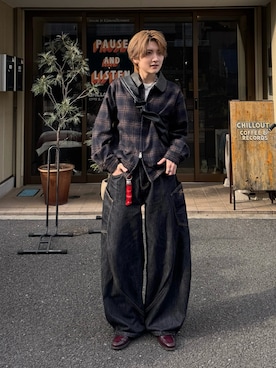 「アイテム（ブルゾン）」を使った、さあやさん（メンズ・163cm）の春コーディネート