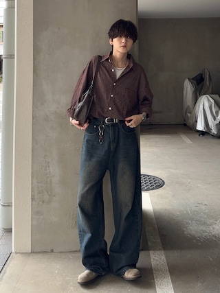 「WYM LIDNM(ウィム バイ リドム)のMVS LAYERED SLIT TANK TOP(タンクトップ)」を使った、さあやさん(メンズ・163cm)の秋コーディネート