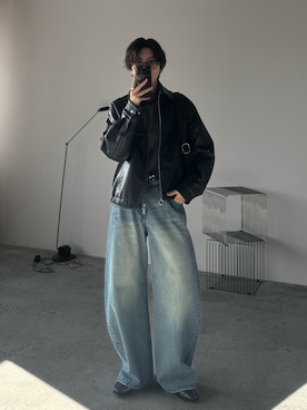 「アイテム（ブルゾン）」を使った、さあやさん（メンズ・163cm）の冬コーディネート