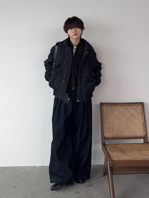 HARUTA ハルタ HEEL-UP W'S SPOCK SHOES スポックシューズ 476 BLACK