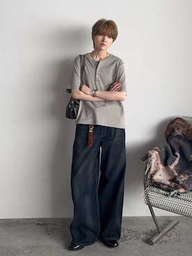 「アイテム（パンツ）」を使った、さあやさん（メンズ・163cm）の夏コーディネート