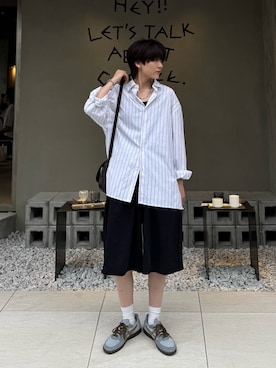 「アイテム（スウェットパンツ）」を使った、さあやさん（メンズ・163cm）の秋コーディネート