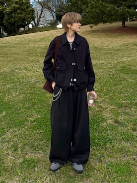 「アイテム（バッグ）」を使った、さあやさん（メンズ・163cm）の春コーディネート