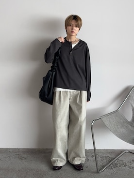 「アイテム（シューズ）」を使った、さあやさん（メンズ・163cm）の春コーディネート