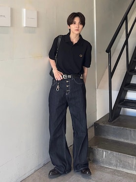 「YOLO（ヨーロ）のアイテム」を使った、さあやさん（メンズ・163cm）の秋コーディネート