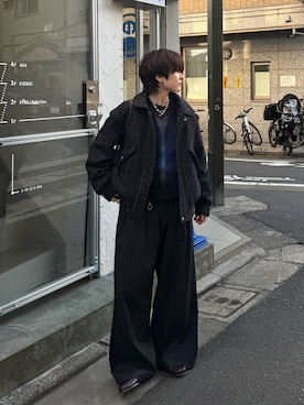 「アイテム（ブルゾン）」を使った、さあやさん（メンズ・163cm）の冬コーディネート